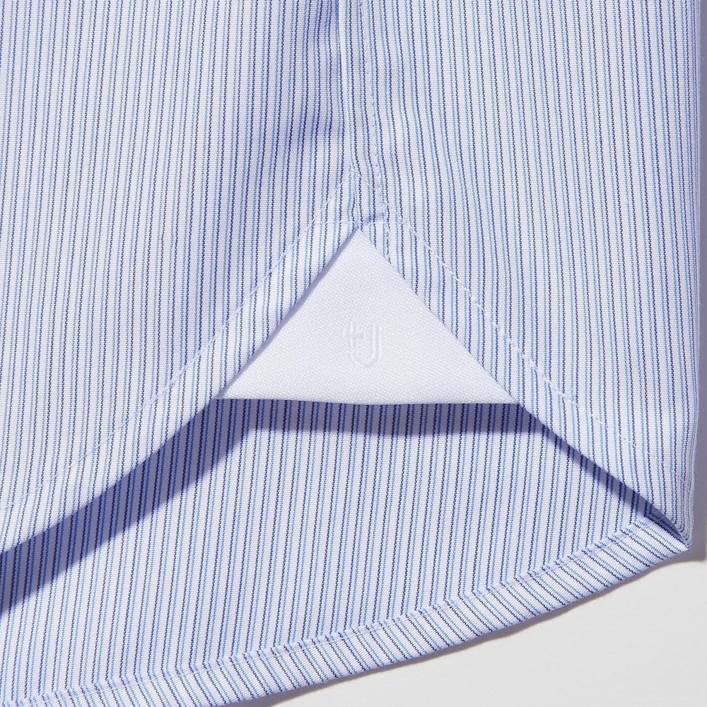 Jil Sander +J Supima Cotton Button Up Long-Sleeve Shirt Men XS Microstripe Blue - Picture 12 of 15